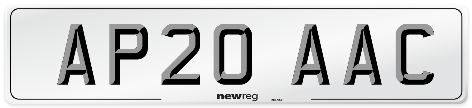AP20 AAC Number Plate from New Reg